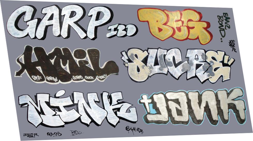 RAILTEC 4mm-8904 Graffiti: artistic D (suits larger wagons)