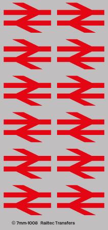 RAILTEC 7-1008 BR standard arrows: red