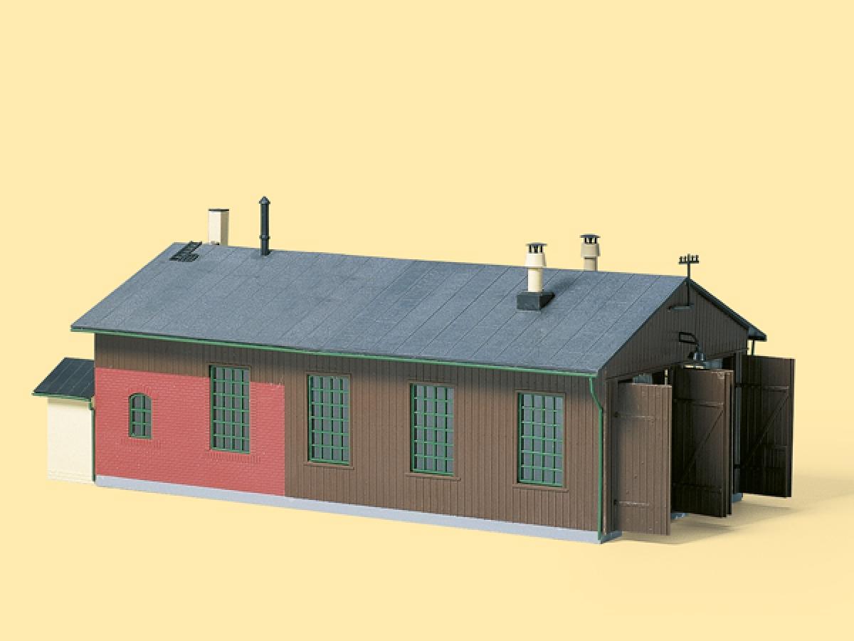 Double track locomotive shed