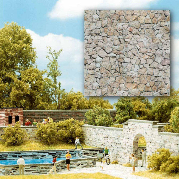 Busch 7422 2 Natural stone walling card sheets