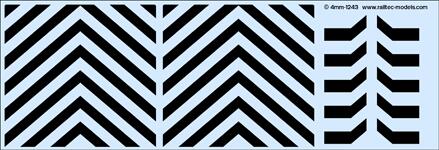 Railtec 4mm-1208 4mm Wasp stripes / chevrons (to suit BR shunter)