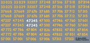Railtec 4mm-2360 4mm West Coast Railways loco renumbering pack