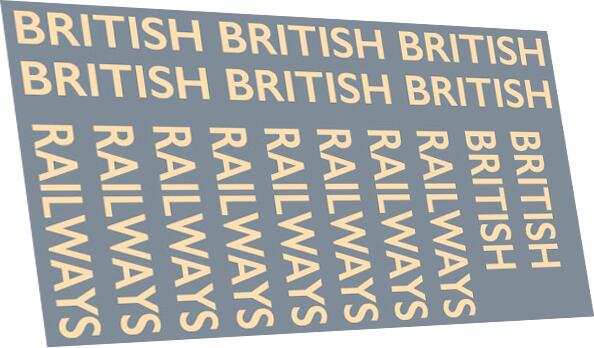 Railtec 4mm-4104 4mm BRITISH RAILWAYS 10 inch text branding: steam locos