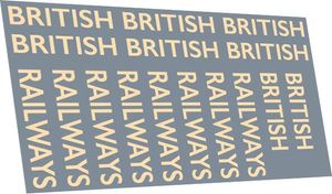 Railtec 4mm-4104 4mm BRITISH RAILWAYS 10 inch text branding: steam locos