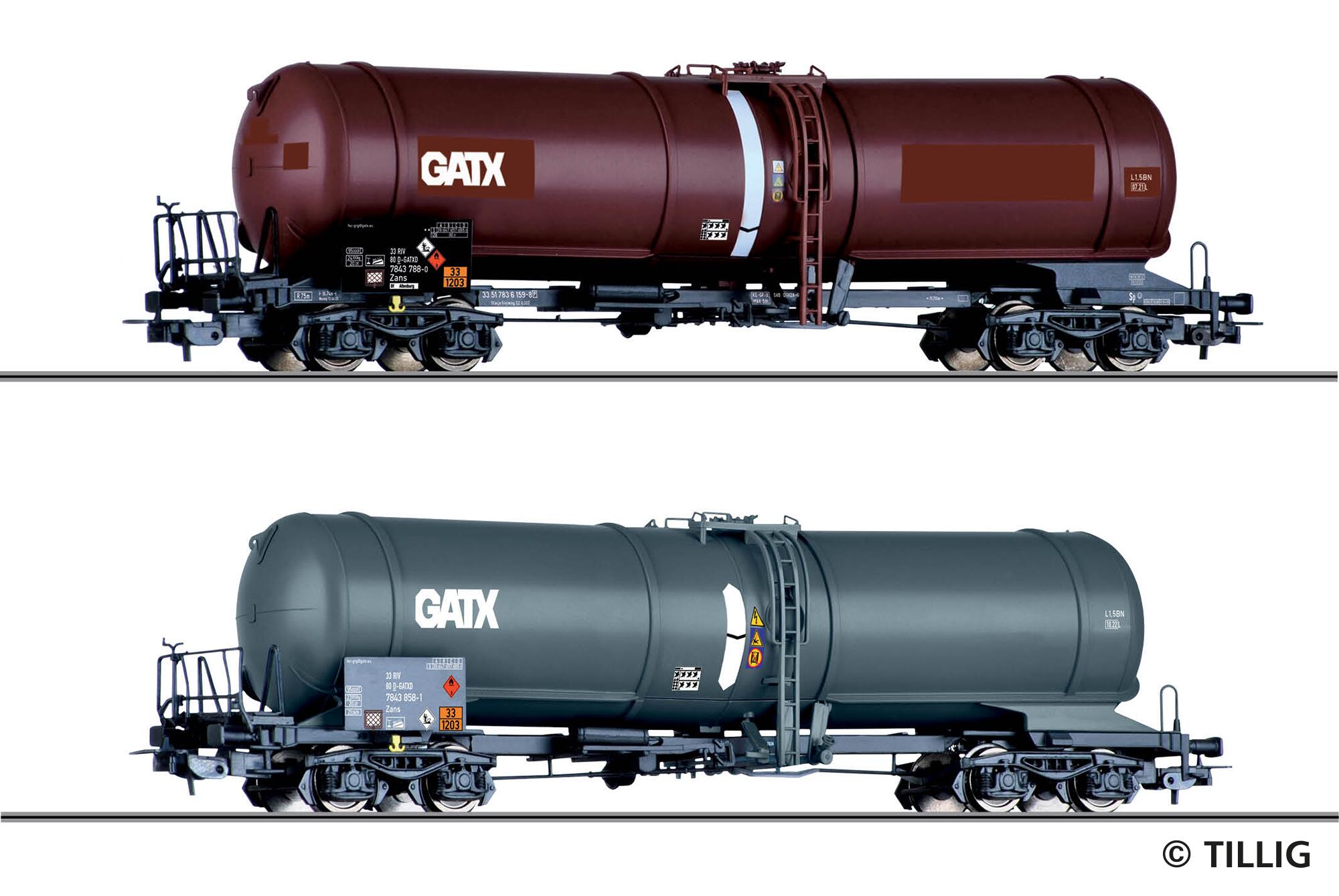 TILLIG 70069 Freight car set of the GATX