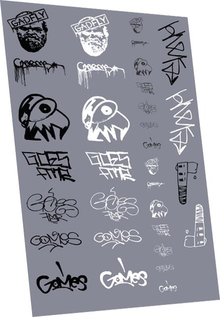 RAILTEC 4mm-8955 Graffiti: tags pack #5