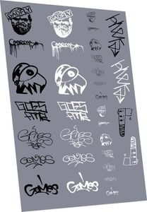 RAILTEC 4mm-8955 Graffiti: tags pack #5