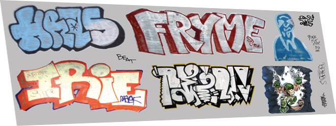 RAILTEC 7-8905 Graffiti: artistic E (suits larger wagons)