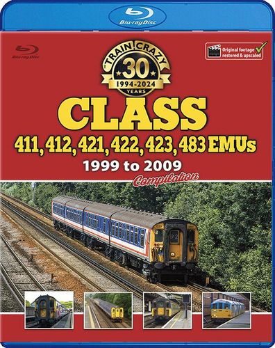 Train Crazy 30 Years: Class 411, 412, 421, 422, 423, 483 EMUs 1999 to 2009 Compilation. Blu-ray