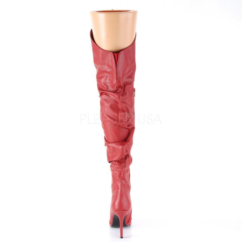 Red Classique Thigh Boots rear view