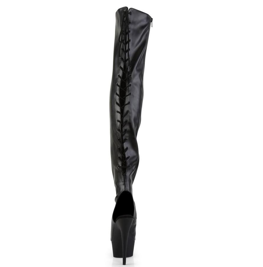 Open Heel & Toe Thigh Boot rear