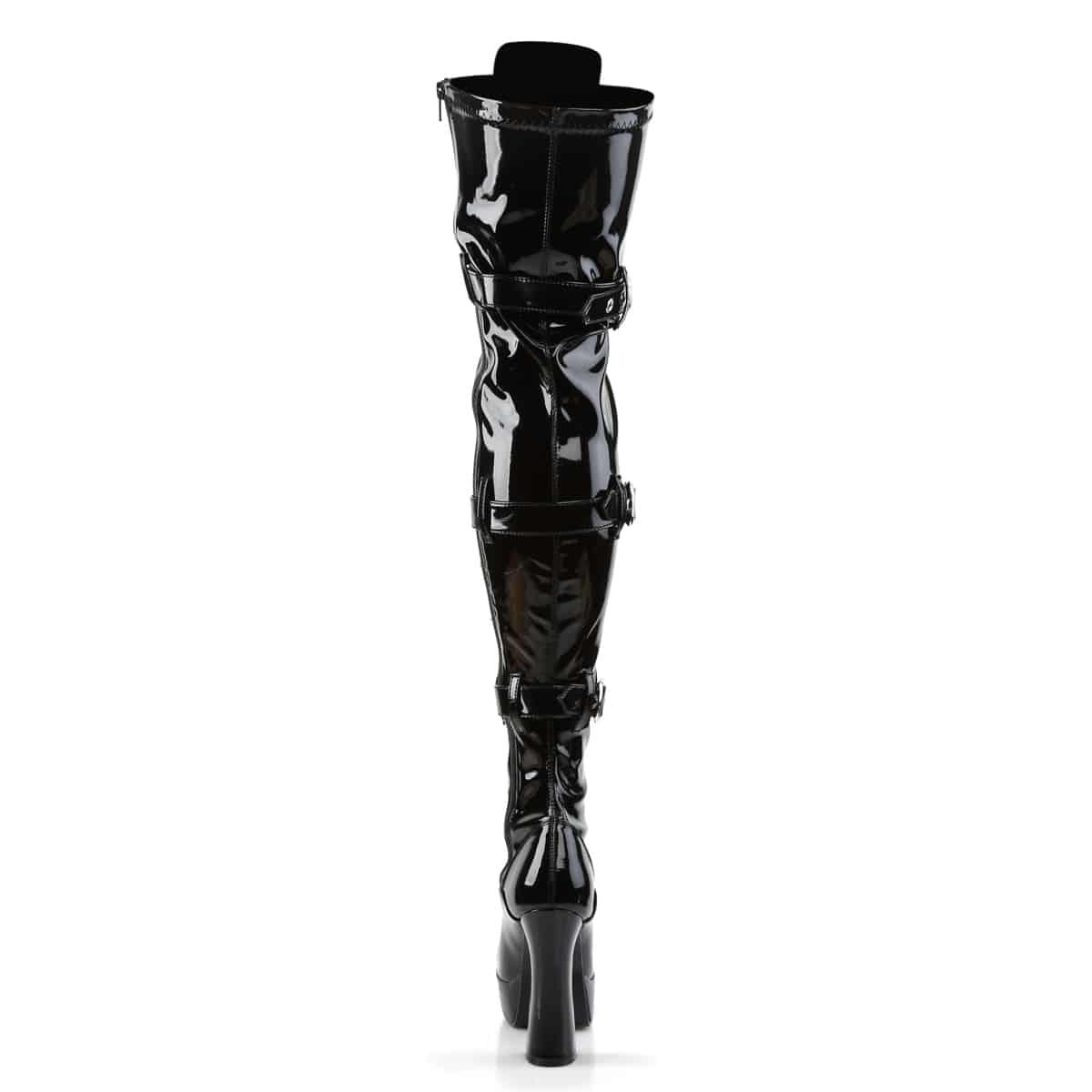 Three Buckle Platform Thigh Boot block heel