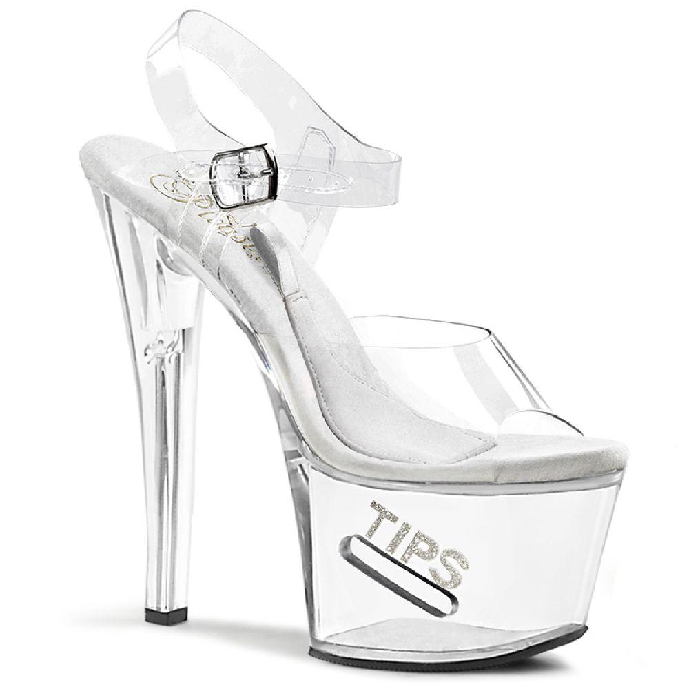 Clear Pole Dance Shoe with 'Tips'