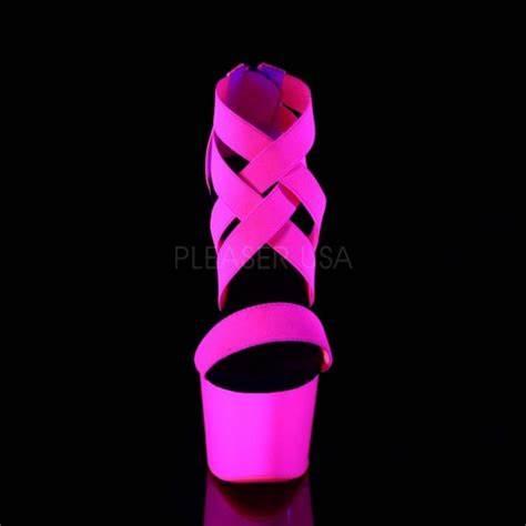 Pink UV Reactive Platform Sandal open toe