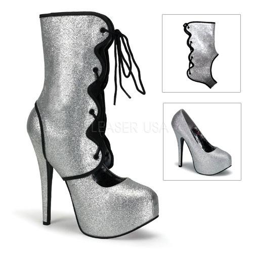 Silver Glitter Court Shoe/Boot
