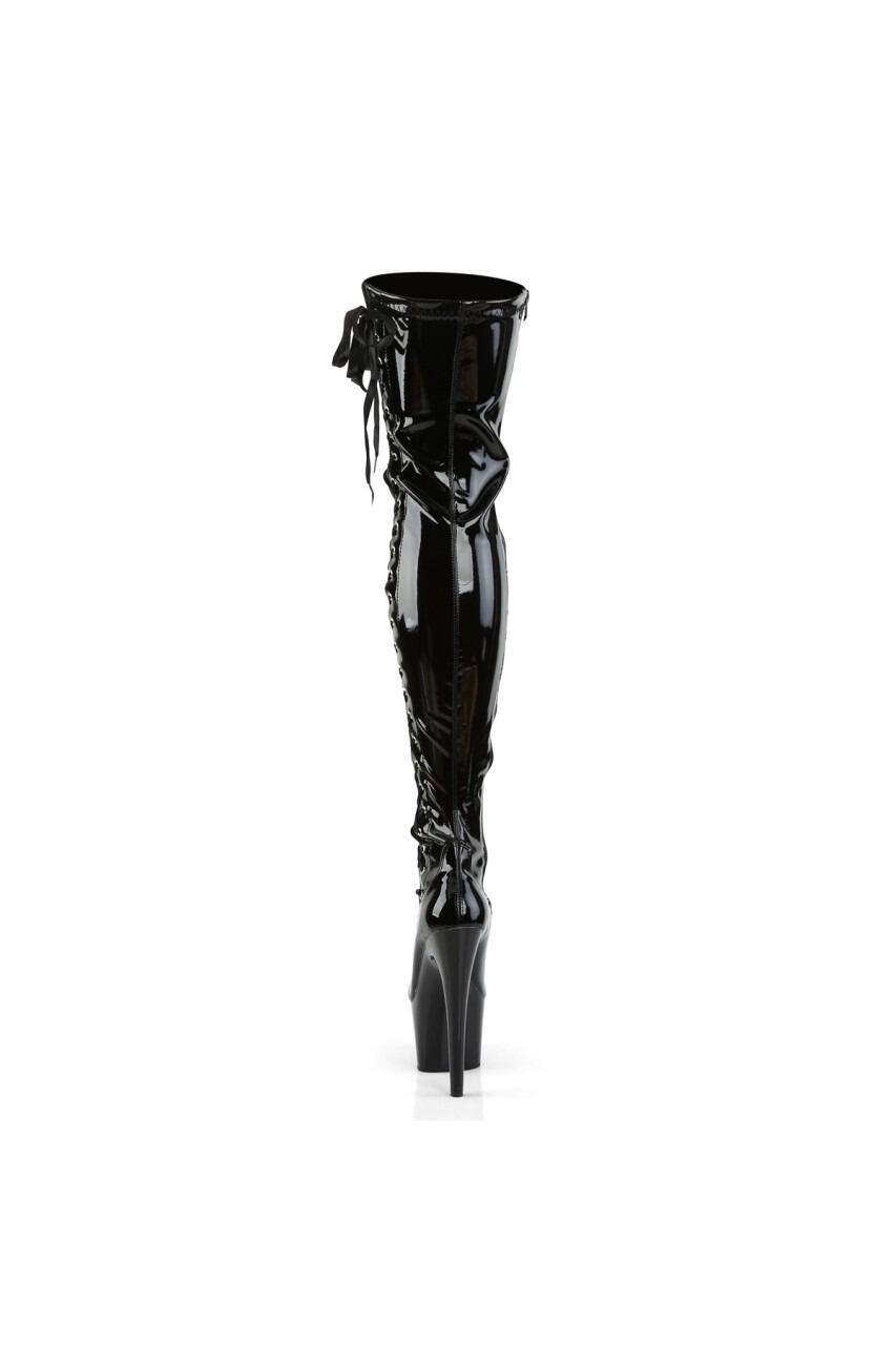 Platform Thigh Boots with Lace Up Side heel
