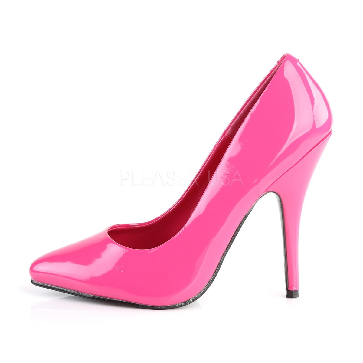 Hot Pink Patent Court Shoe