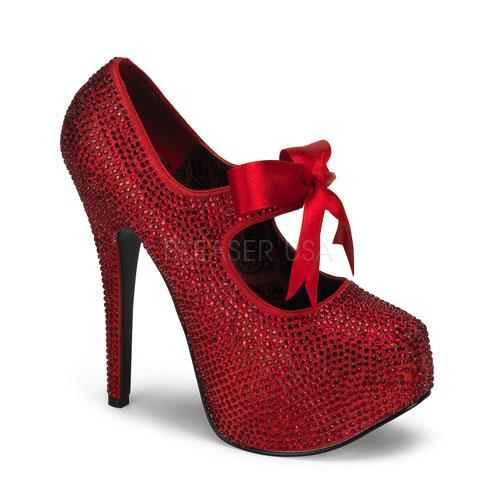 Red Rhinestone Mary Jane Shoe