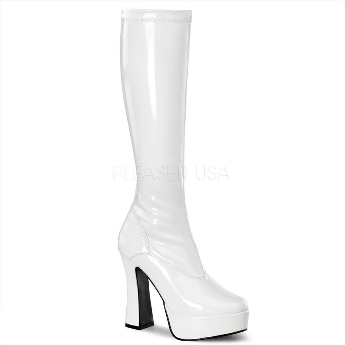 White Patent Knee Boot