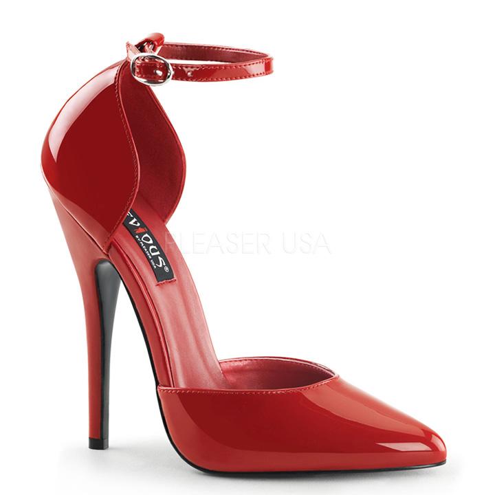 Red Patent D'Orsay Court Shoe