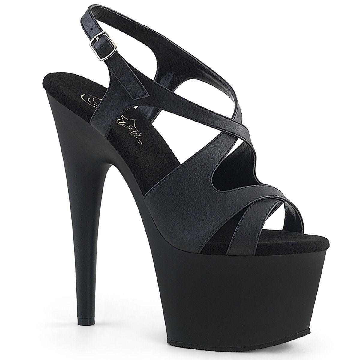 Black criss cross strappy hot sale heels