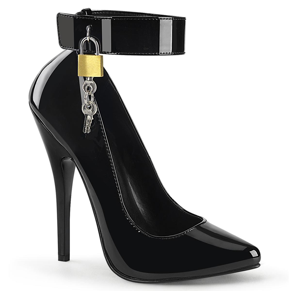 Court Shoe With Ankle Strap & Padlock