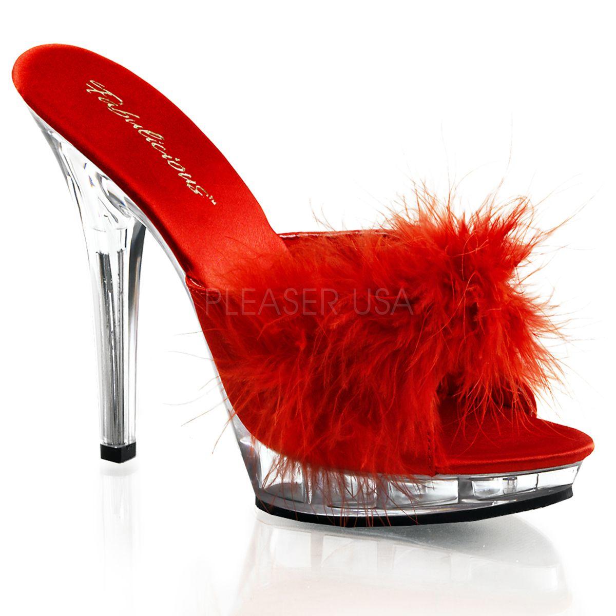 Red Marabou Mules