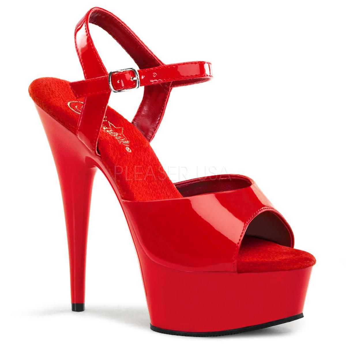 Red Patent Platform Sandal