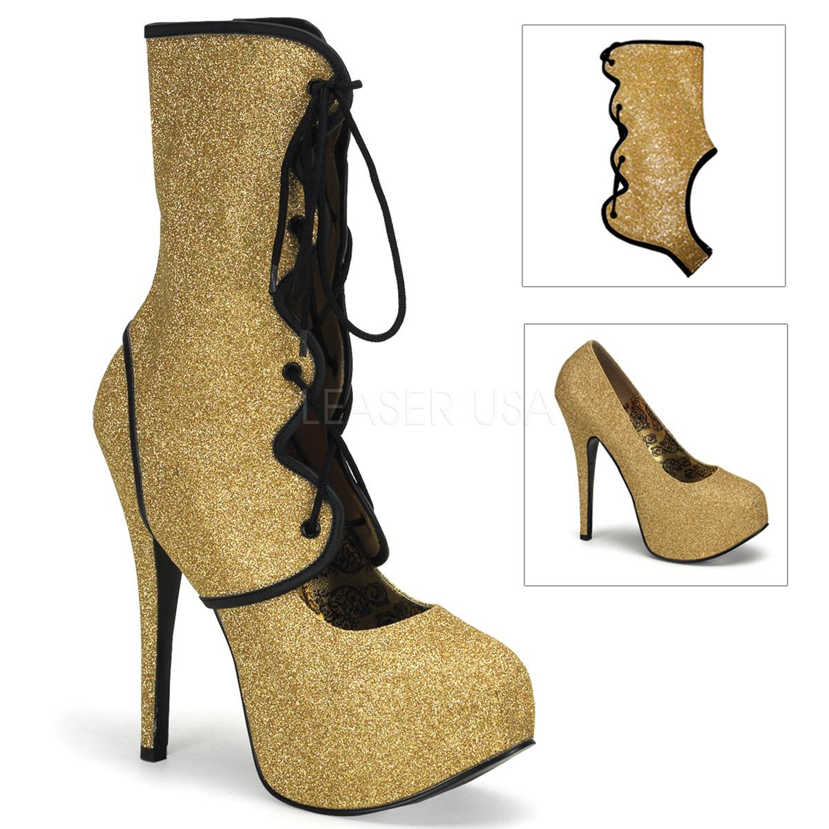Gold Glitter Court Shoe/Boot