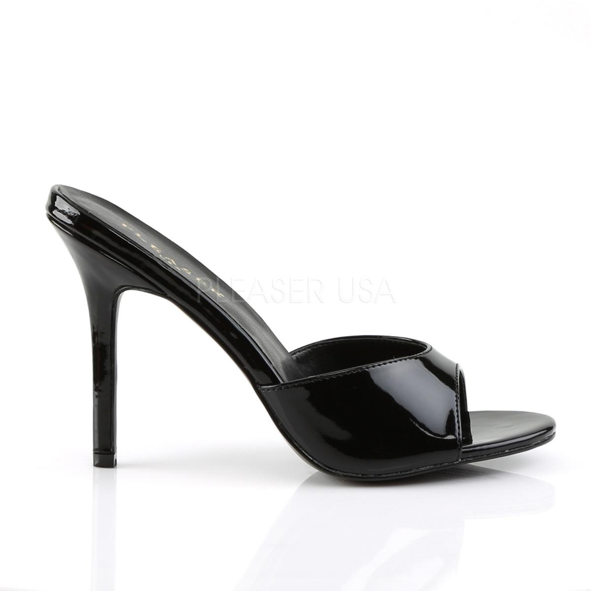 Black Patent Open Toe Sandals