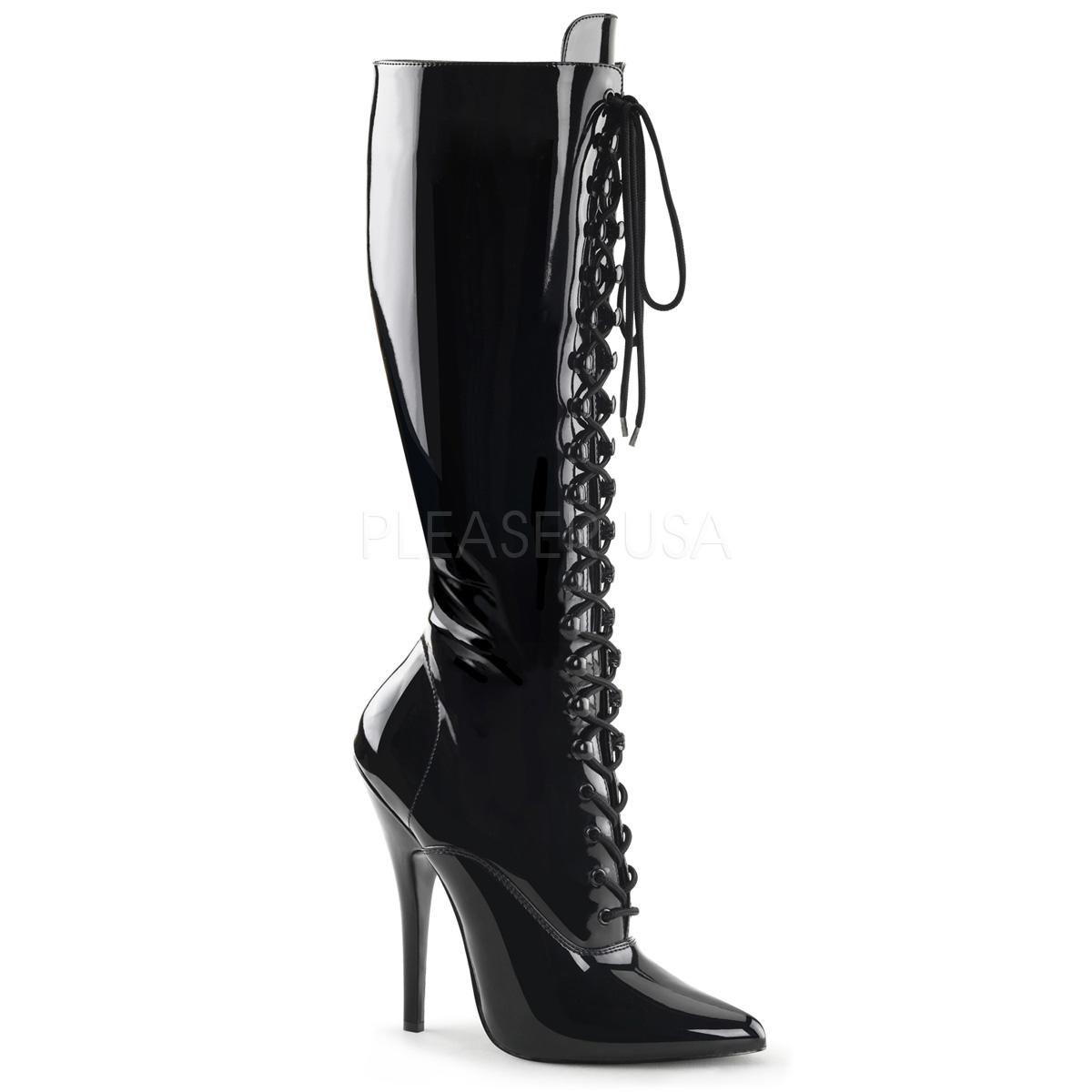 Black Patent Knee Boot