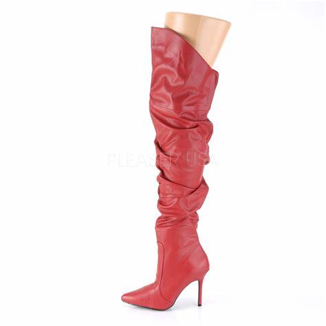 Red Classique Thigh Boots
