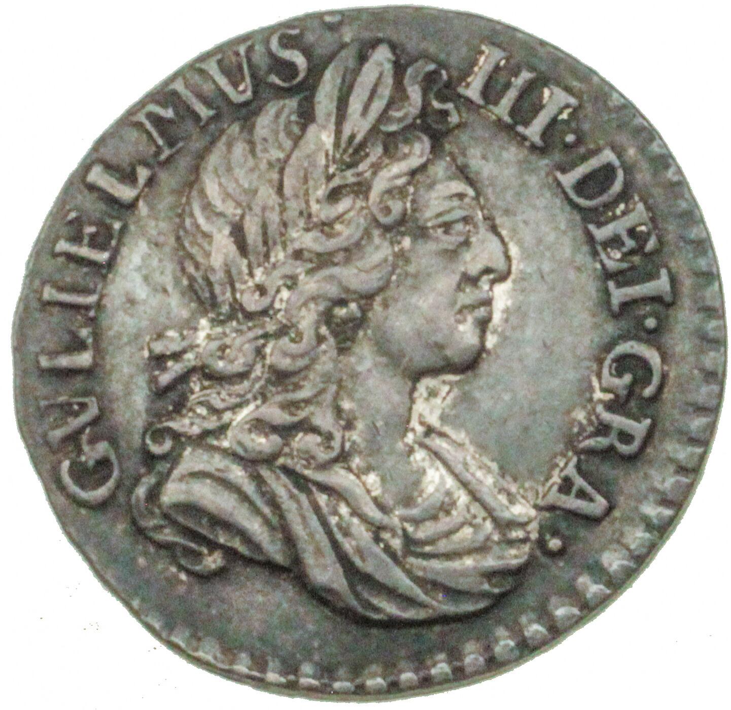 William III. Silver halfgroat, 1701.