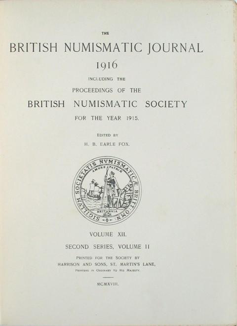 British Numismatic Journal 1916