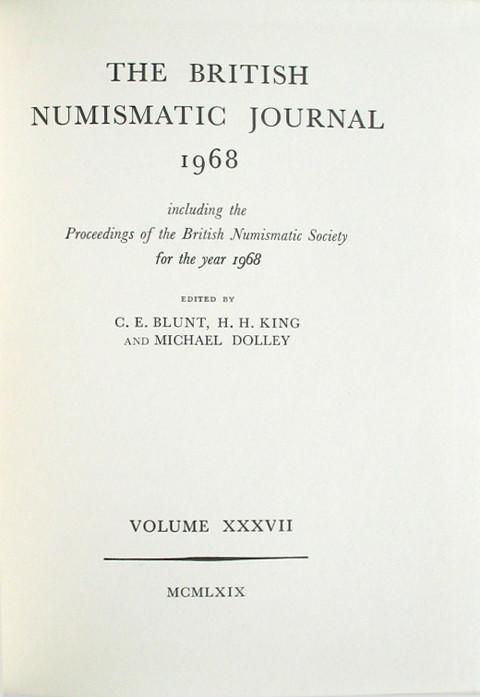British Numismatic Journal 1968
