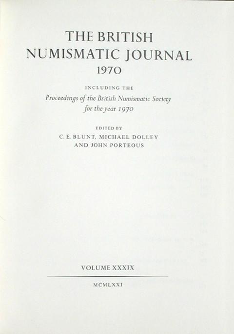 British Numismatic Journal 1970