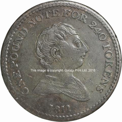 BILSTON, Rushbury & Woolley, bankers and screw and buckle manufacturers. Penny token 1811.
