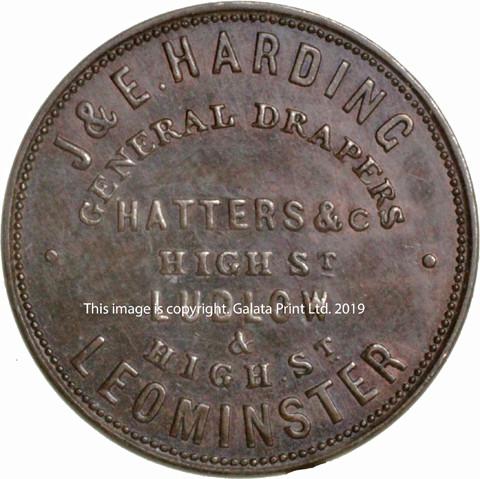 LUDLOW & Leominster, Shropshire, farthing, J & E Harding.