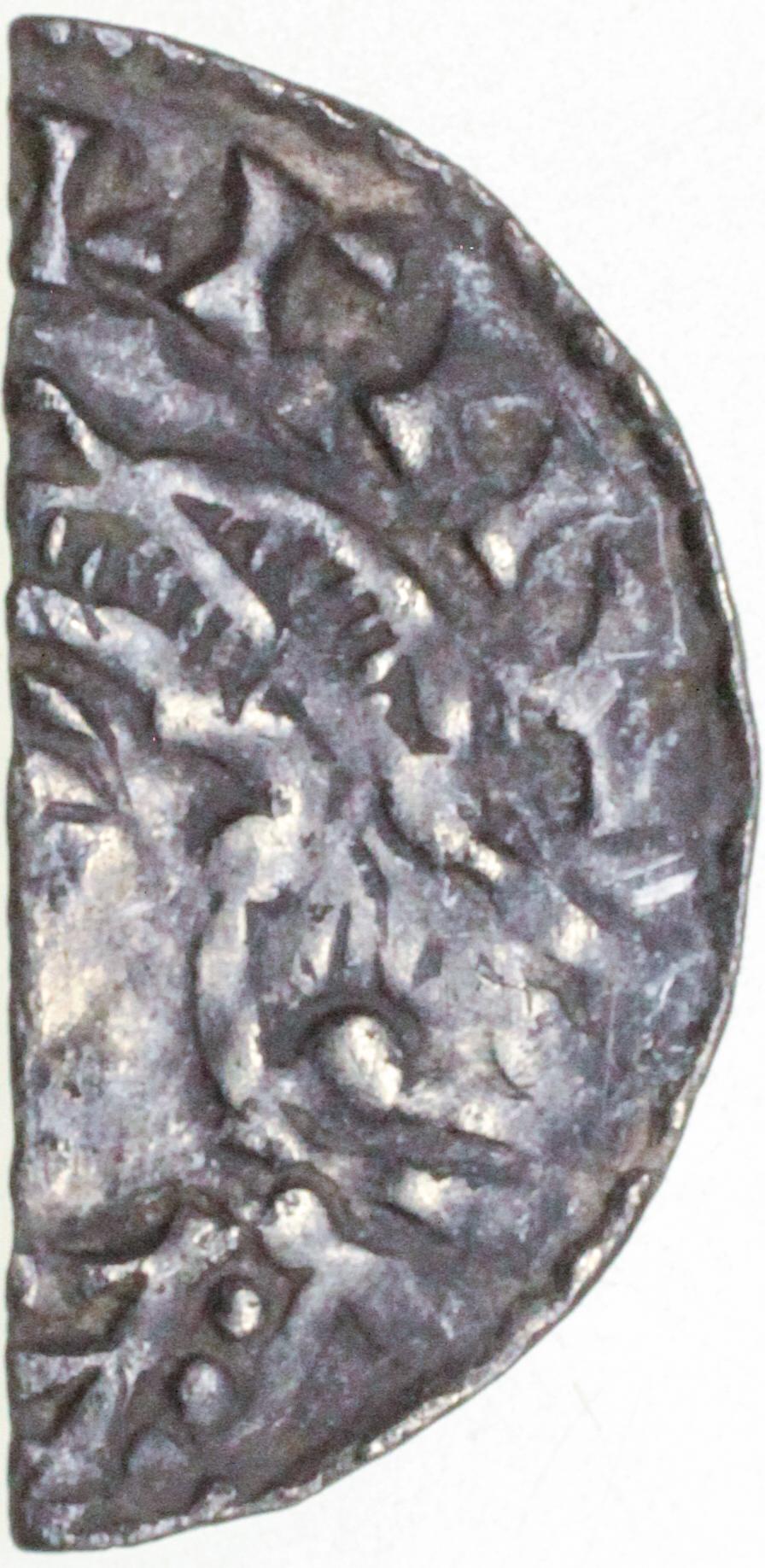 Cnut Coin Rounded Cross Cnut (1016-35). Short cross type, cut halfpenny.