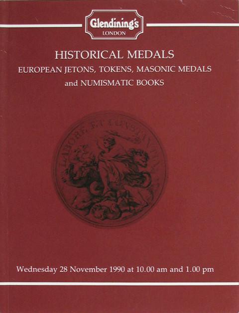 28 Nov, 1990  Historical Medals, European jetons, Tokens, etc. Incl. Pt 1 M Mitchiner Collection.