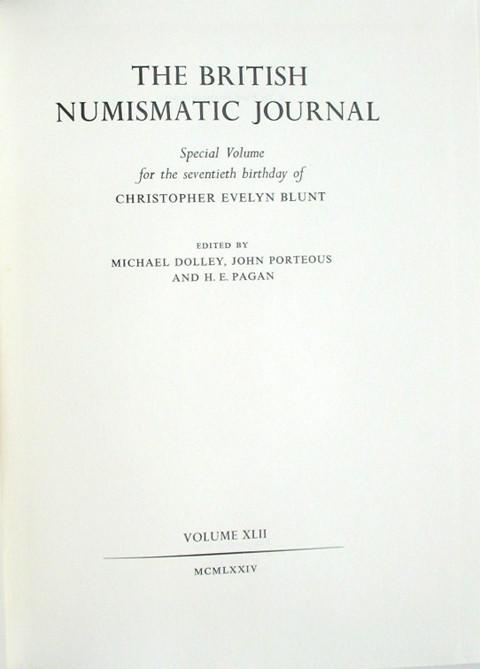 British Numismatic Journal Vol XLII