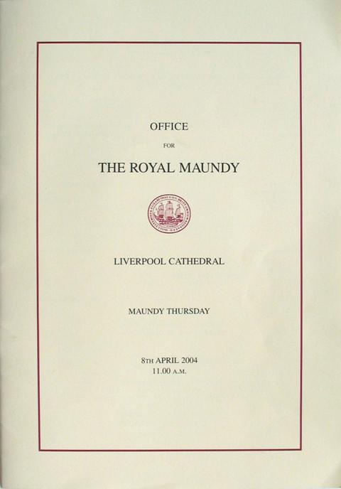 Office For The Royal Maundy  Liverpool Cathedral  Maundy Thursday 8th April, 2004.