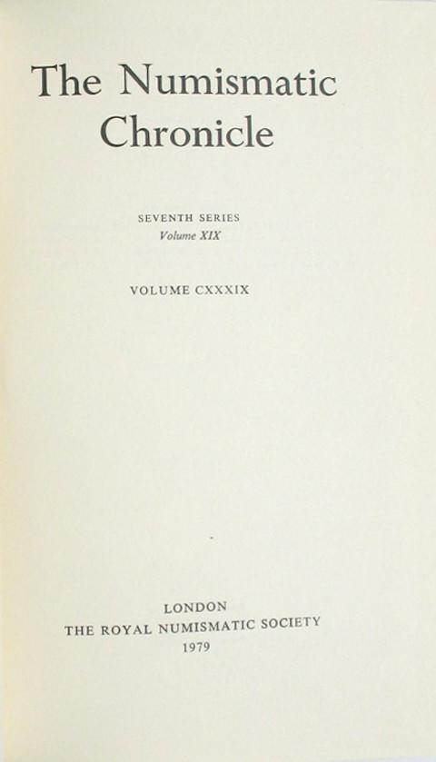 The Numismatic Chronicle 1979