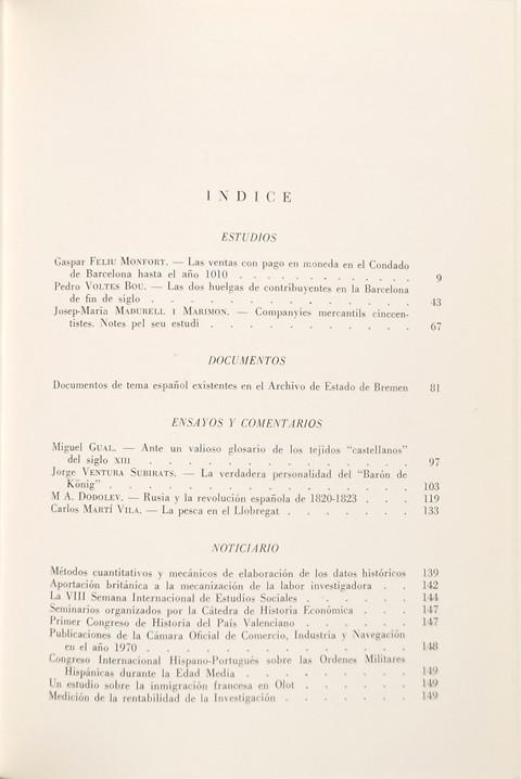 Cuadernos de Historia Economica de Catalu̱a.  Vol 5