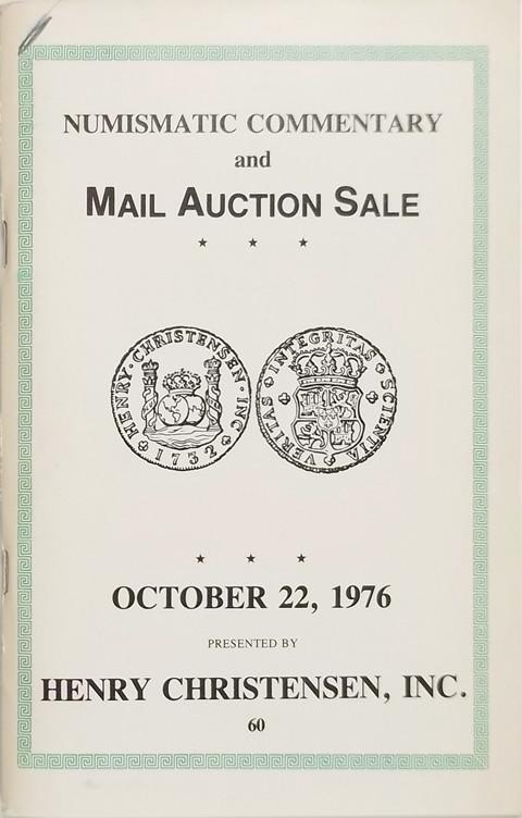 Mail Auction Sale 60.  22 Oct, 1976