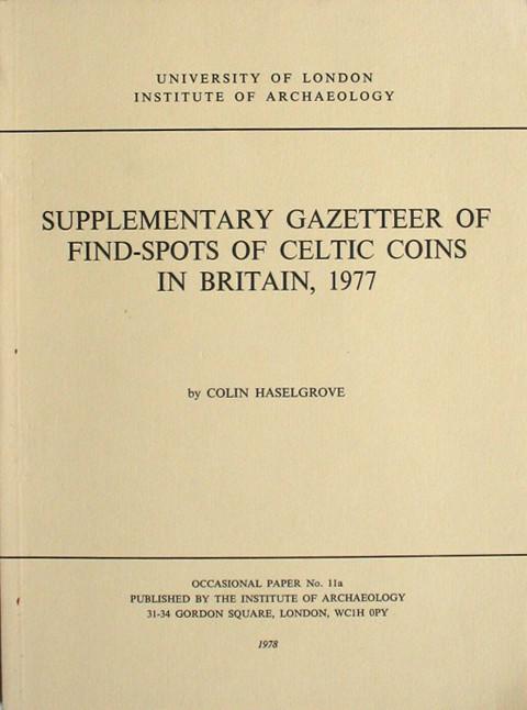Supplementary Gazetteer of Find-Spots of Celtic Coins in Britain, 1977.
