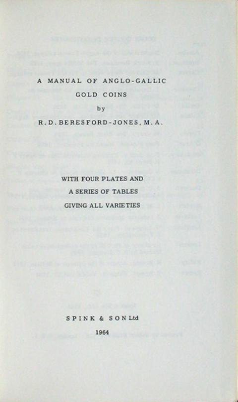 A Manual of Anglo-Gallic Gold Coins