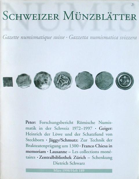 Schweizer M&uuml;nzbl&auml;tter 1998-2001&nbsp;