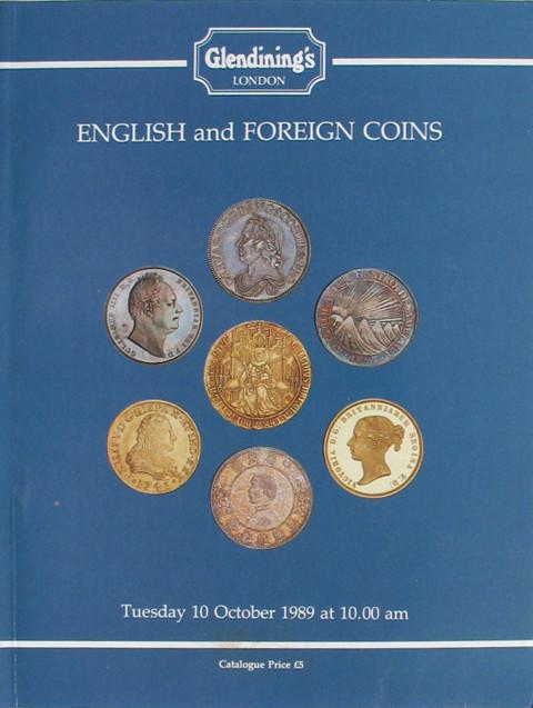 10 Oct, 1989 English and foreign coins.