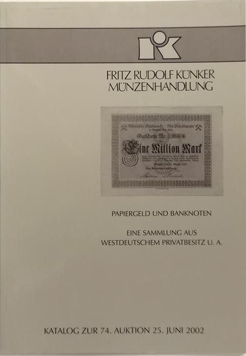 Kuenker Auktion 74. 25 June 2002.